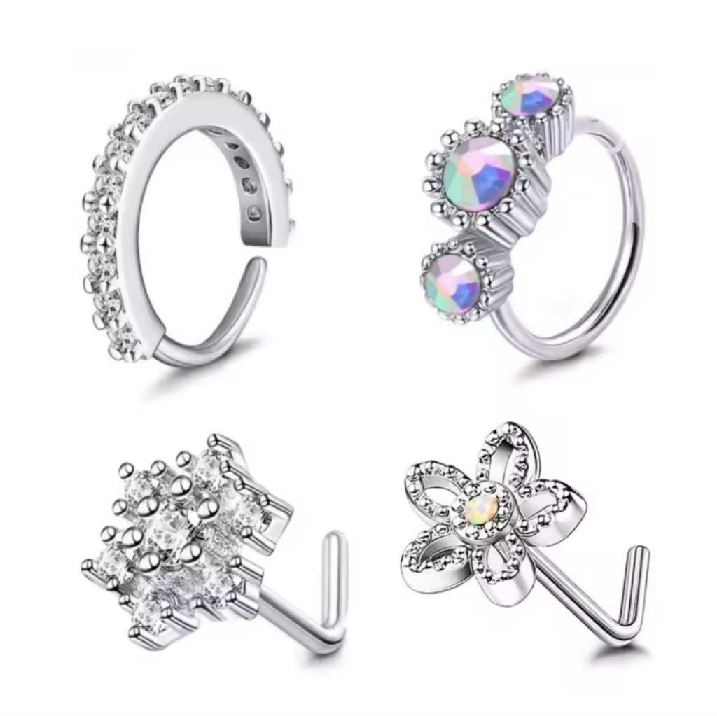 4 Nose Rings